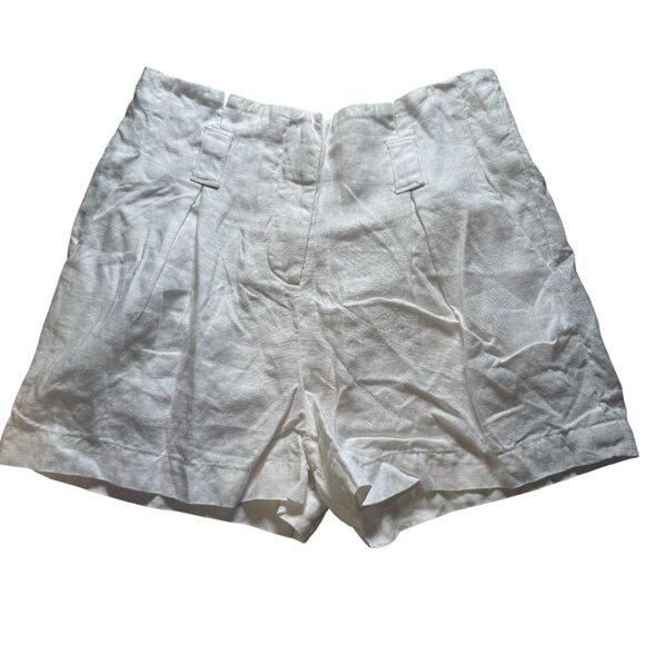 L'Agence Hilary Paperbag Shorts Women's Size 25 in White New Without Tags! - Picture 2 of 6